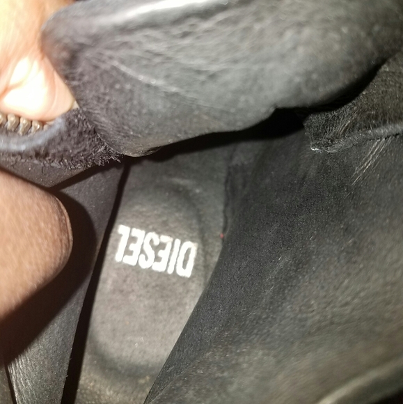 Diesel suede black boot wedges - Picture 4 of 8